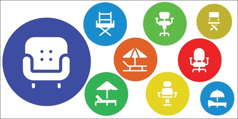 lounge icon set