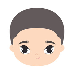 Fototapeta premium head of cute little boy avatar character