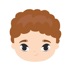 head of cute little boy avatar character