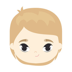 head of cute little girl avatar character