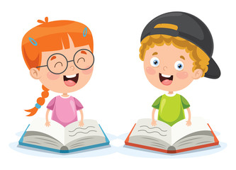 Vector Illustration Of Children Education