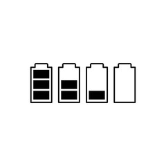 Batteries vector icon, vector illustration. Charging battery symbol.