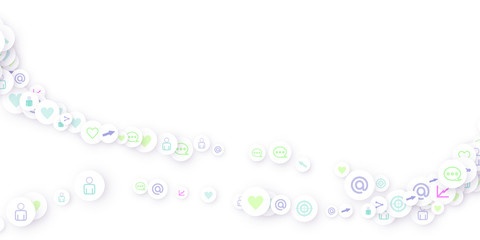 Social media marketing, Communication concept.