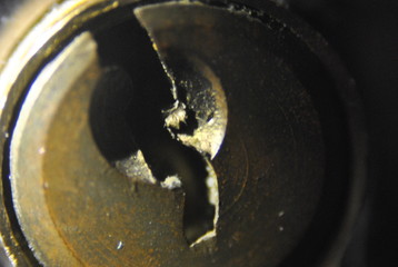 close up keyhole on a padlock