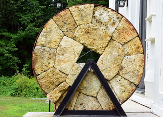 griss mill stone looking railings