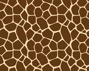 Vector seamless pattern of brown and yellow giraffe fur skin print © Sweta