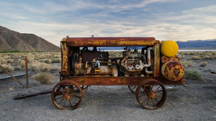 Rusted old vehicle, Ballarat ghost town, Inyo County, California, USA