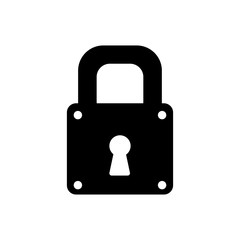 Lock icon vector symbol illustration
