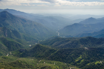 View from Moro Rock towards the south, Sequoia National Park, California, USA