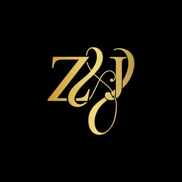 Z J Zj Logo Initial Vector Mark Initial Letter Z J Zj Luxury Art Vector Mark Logo Gold Color On Black Background Stock Vector Adobe Stock