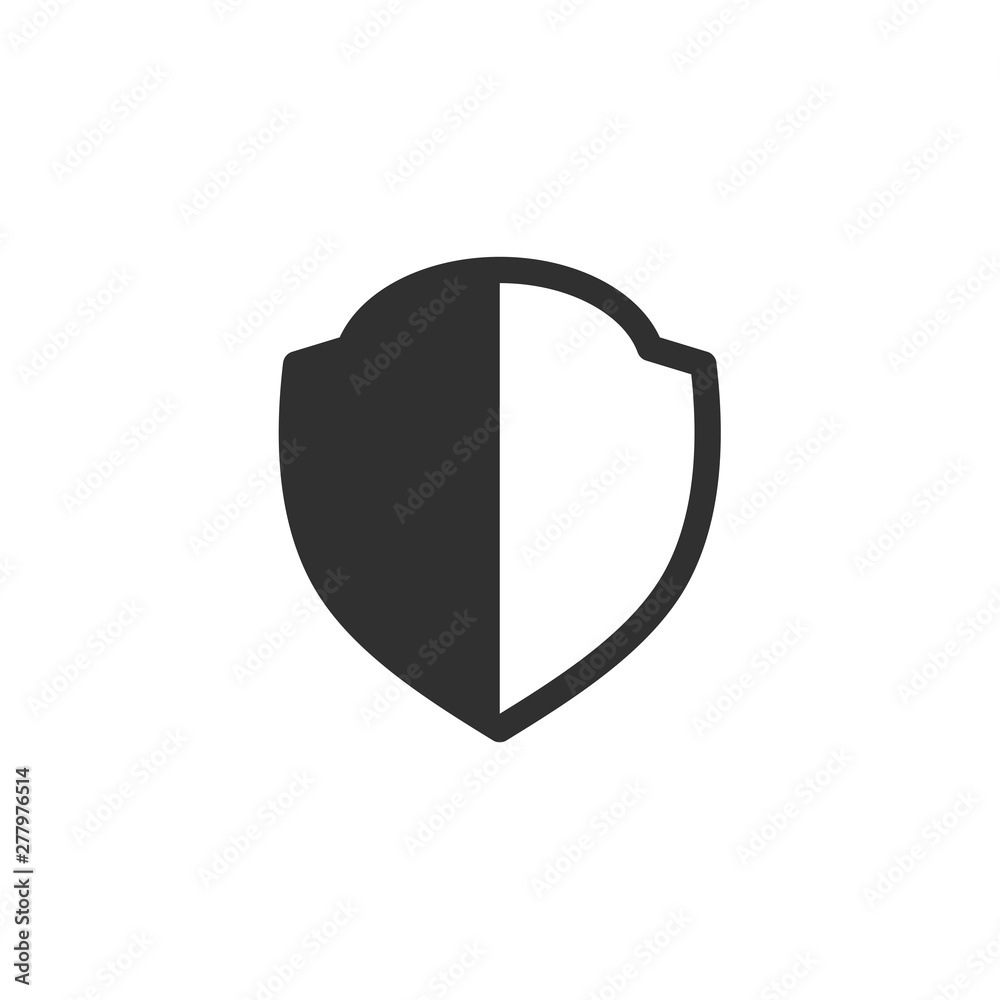 Leinwandbilder shield icon template color editable. shield symbol vector sign isolated on white background. simple 