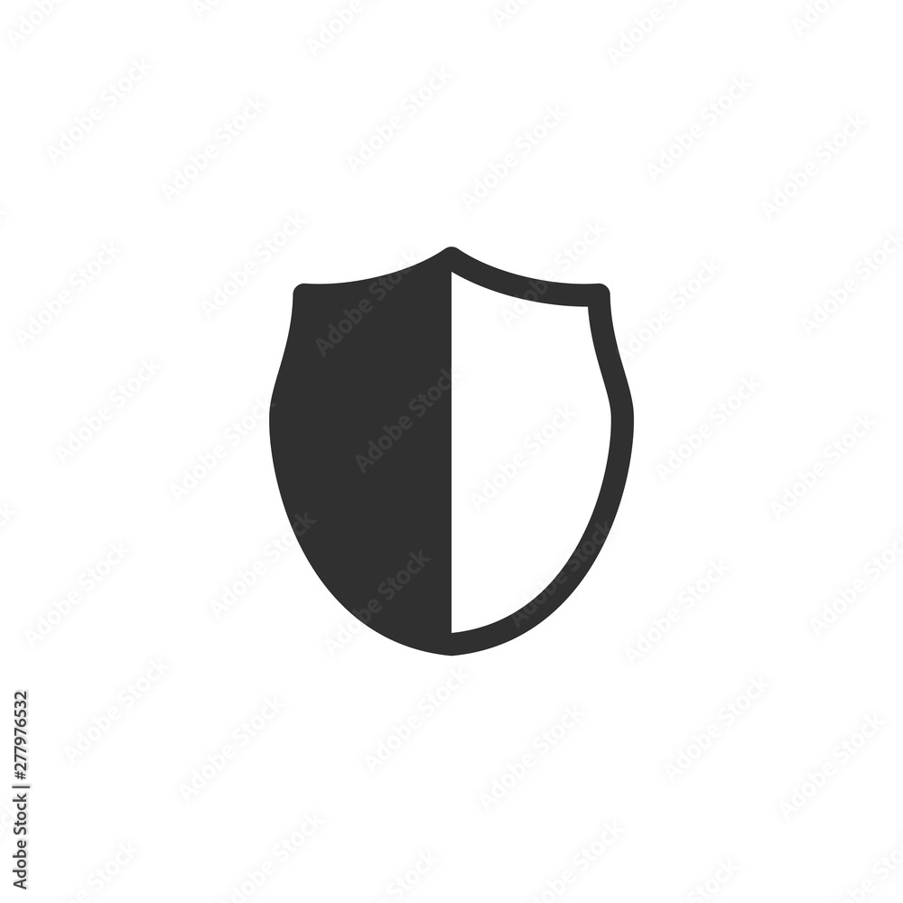 Leinwandbilder shield icon template color editable. shield symbol vector sign isolated on white background. simple 