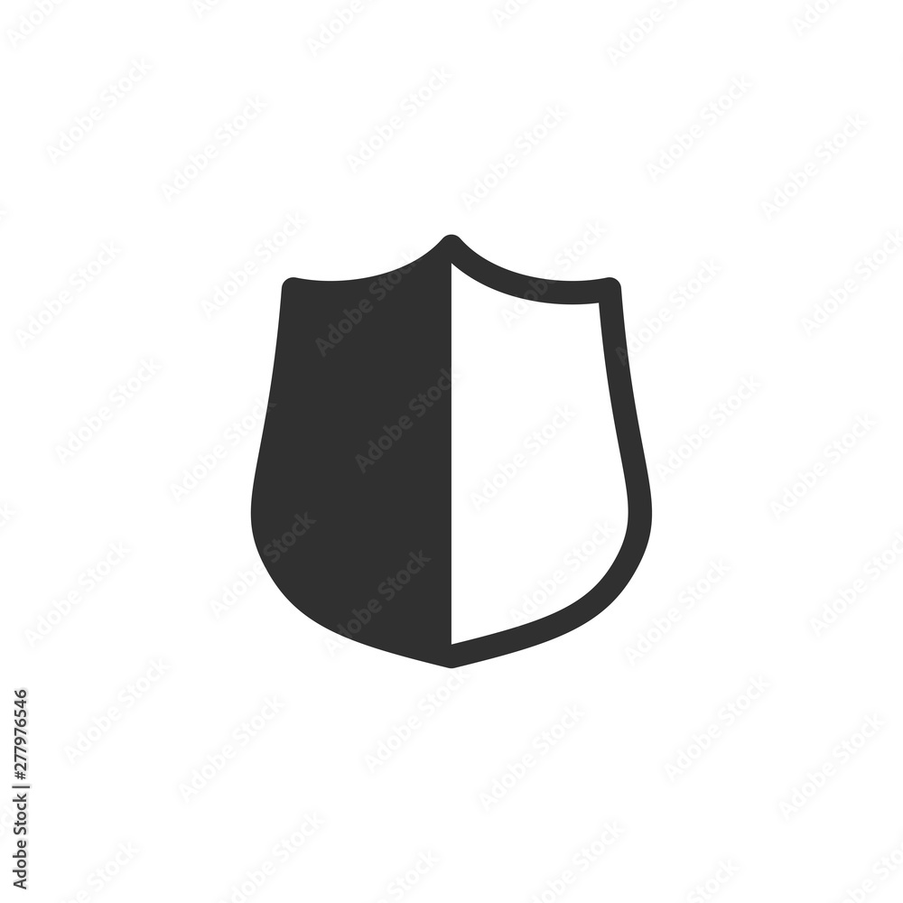 Fototapete shield icon template color editable. shield symbol vector sign isolated on white background. simple 