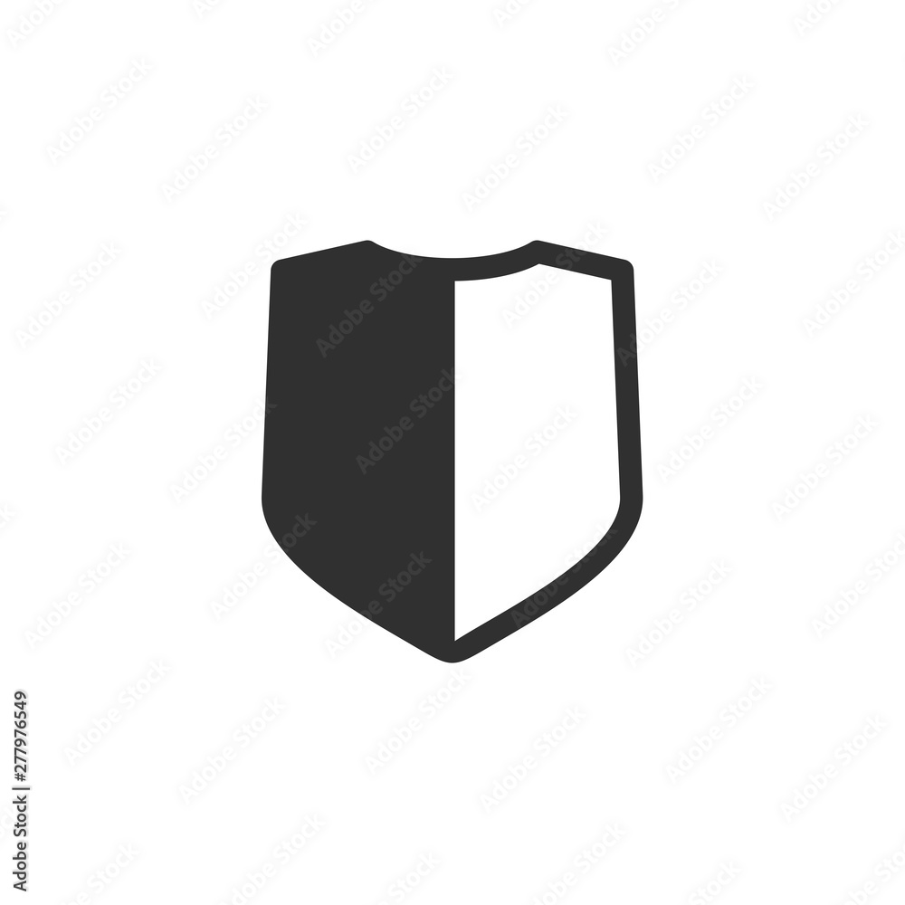 Fototapete shield icon template color editable. shield symbol vector sign isolated on white background. simple 