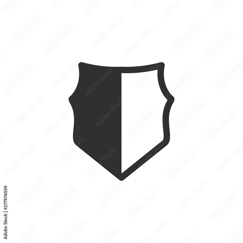 Leinwandbilder shield icon template color editable. shield symbol vector sign isolated on white background. simple 