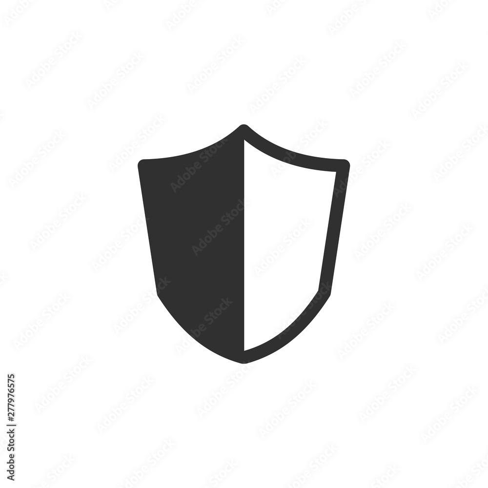 Leinwandbilder shield icon template color editable. shield symbol vector sign isolated on white background. simple 