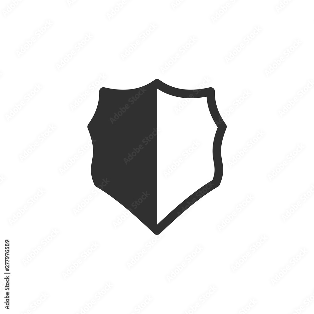 Leinwandbilder shield icon template color editable. shield symbol vector sign isolated on white background. simple 
