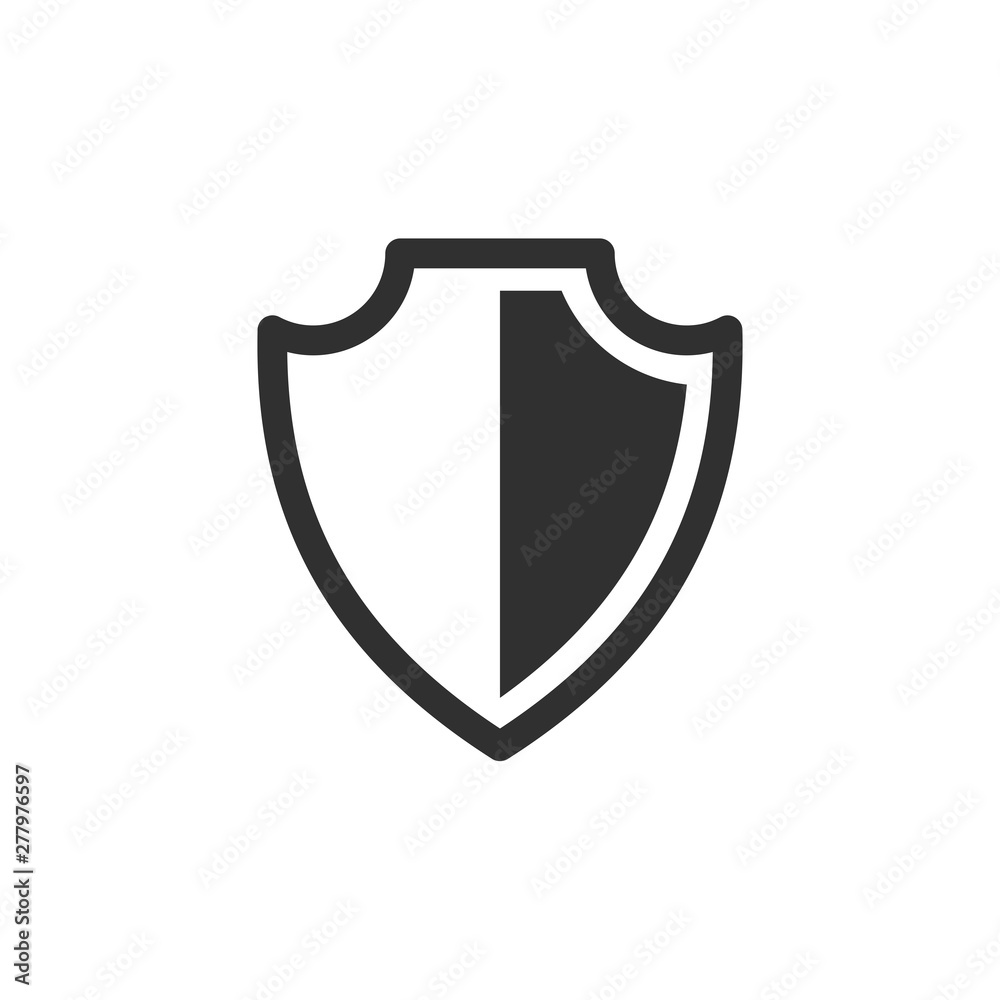 Leinwandbilder shield icon template color editable. shield symbol vector sign isolated on white background. simple 