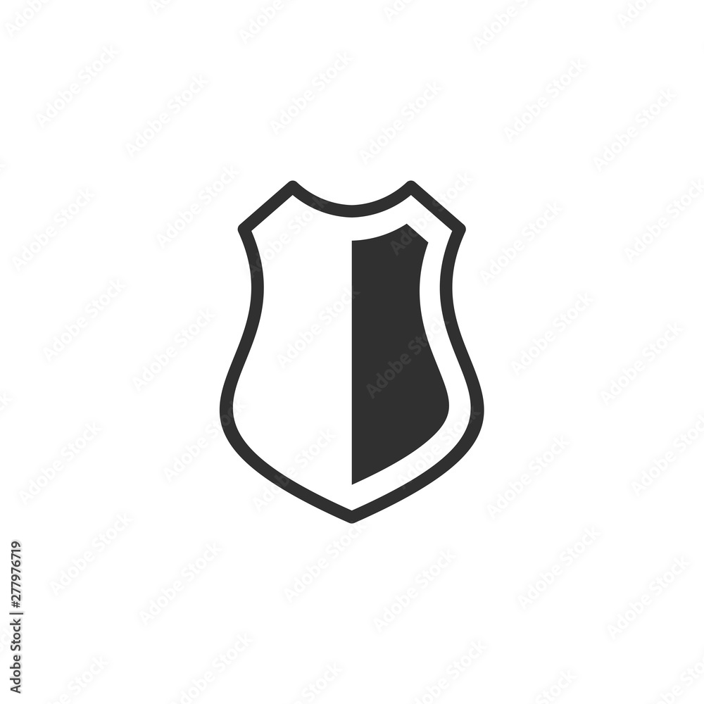 Leinwandbilder shield icon template color editable. shield symbol vector sign isolated on white background. simple 
