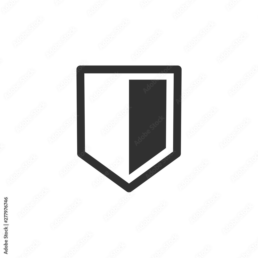 Leinwandbilder shield icon template color editable. shield symbol vector sign isolated on white background. simple 