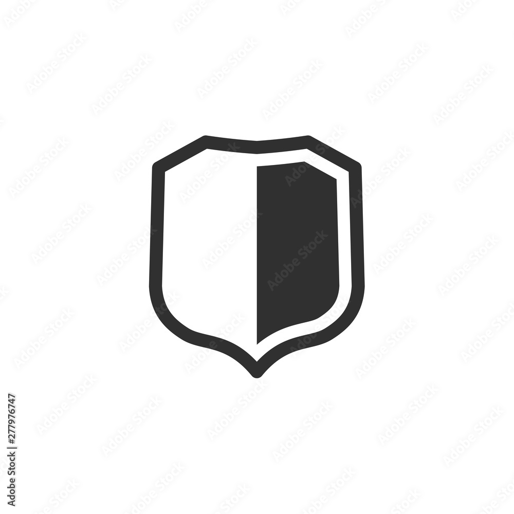 Leinwandbilder shield icon template color editable. shield symbol vector sign isolated on white background. simple 