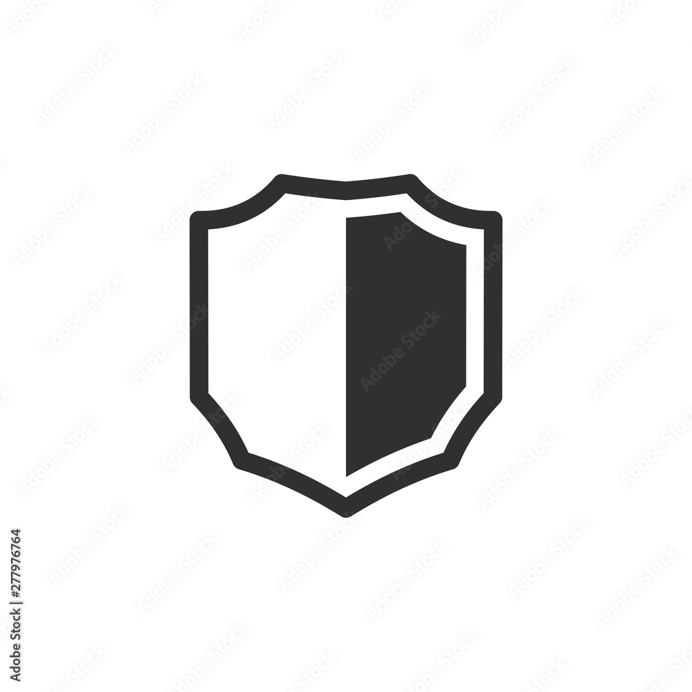 Leinwandbilder shield icon template color editable. shield symbol vector sign isolated on white background. simple 