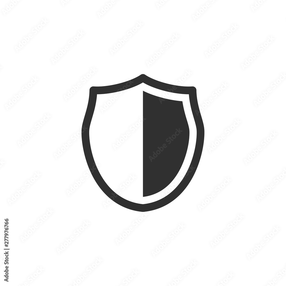 Fototapete shield icon template color editable. shield symbol vector sign isolated on white background. simple 