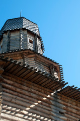 Tomsk Russia,building  built using traditional wood materials and methods