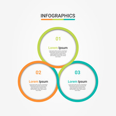 Modern Infographic Design. Business data visualization and Process chart. Diagram with Step or option. Template for presentations.