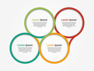 Modern Infographic Design. Business data visualization and Process chart. Diagram with Step or option. Template for presentations.