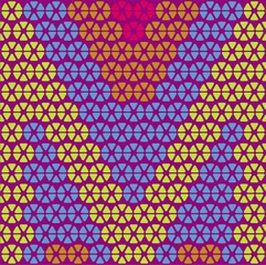 M Letter Colorful Pattern Wallpaper