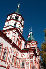 Irkutsk Russia, view of the exterior decoration of  Krestovozdvizhensky Church