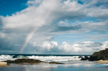 rainbow over the sea