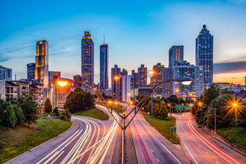 Downtown Atlanta Georgia GA Skyline - obrazy, fototapety, plakaty