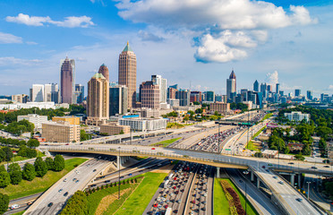 Atlanta Georgia Downtown Skyline Aerial
