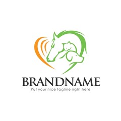 Veterinary Love Iconic Logo Design