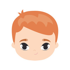 head of cute little boy avatar character