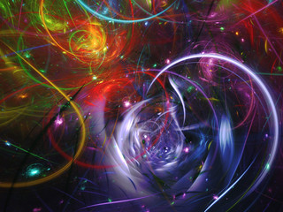 abstract chaotic fractal background 3D rendering illustration