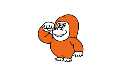 GORIRA_A ゴリラ　イラスト © 隆文 畑