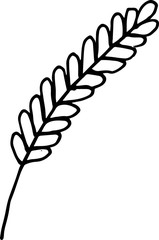 wheat. doodle icon. vector illustration, design element