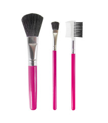 make-up brush isolated on white background