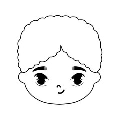 head of cute little boy avatar character