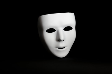 bright blank white mask