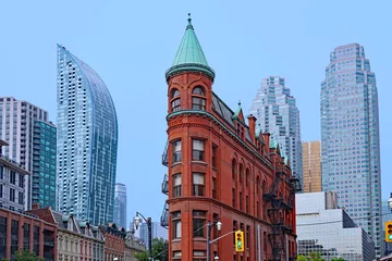 Keuken spatwand met foto Toronto, financial district skyline in the background with Victorian buildings in the foreground © Spiroview Inc.