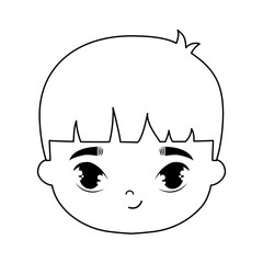 head of cute little boy avatar character