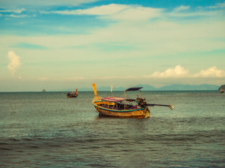 Small fishing boats in  , Kabi Thailand