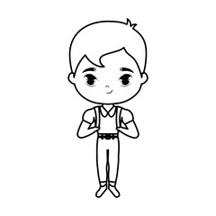 cute little student boy avatar character