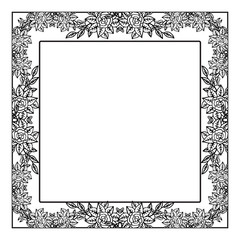 Border for the cover, decorative frame, wedding card. Vector