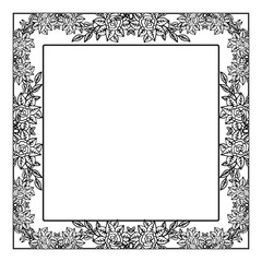 Border for the cover, decorative frame, wedding card. Vector
