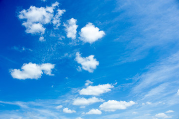 Naklejka na ściany i meble blue sky and cloud, blue abstract background, the sun and sky
